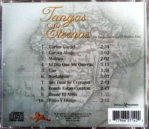 The Tango Orchestra Of Buenos Aires : Tangos Eternos (CD)