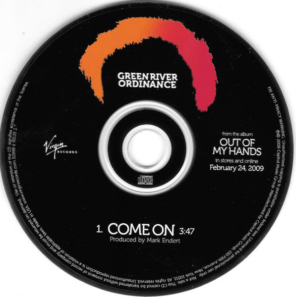 Green River Ordinance : Come On (CD, Single, Promo)