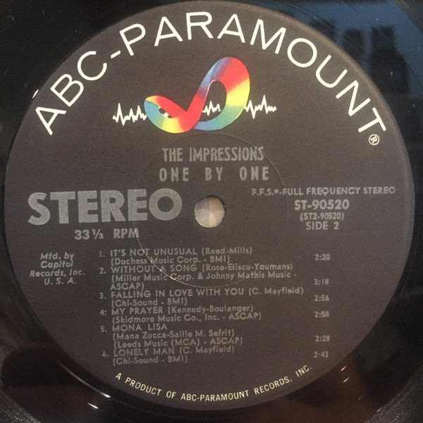 The Impressions : One By One (LP, Album, Club)