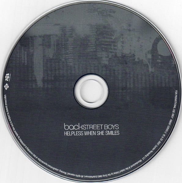 Backstreet Boys : Helpless When She Smiles (CD, Single, Promo)