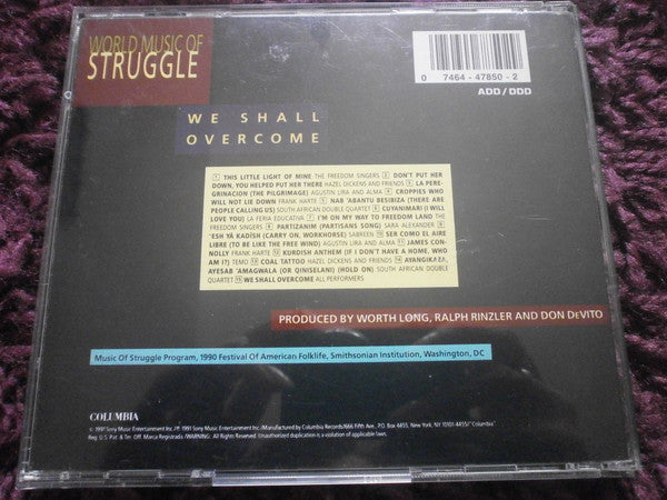 Various : World Music Of Struggle - We Shall Overcome (CD, Comp)