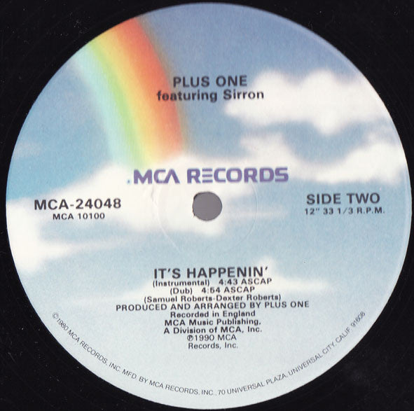 Plus + One Featuring Sirron : It's Happenin' (12")