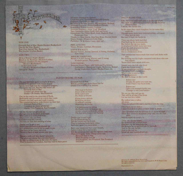 Genesis : Wind & Wuthering (LP, Album, RI )
