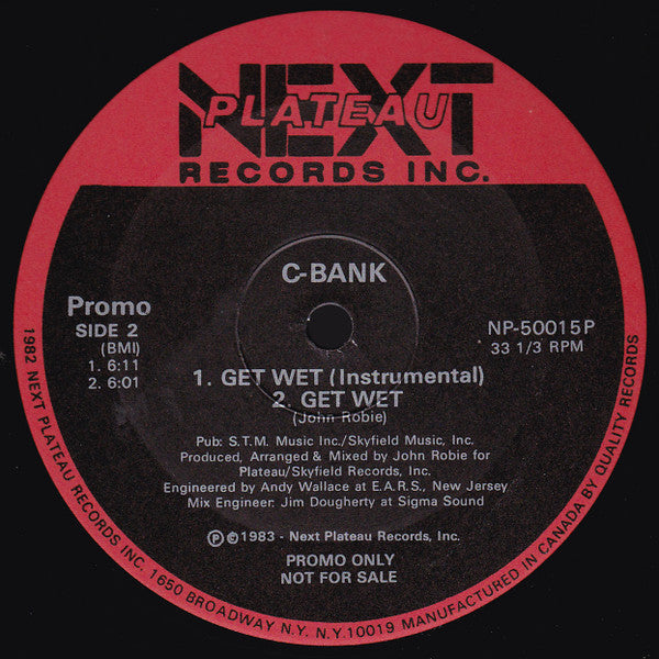 C-Bank : Get Wet (12", Promo)