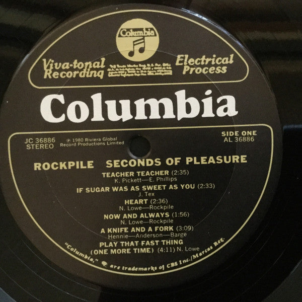 Rockpile : Seconds Of Pleasure (LP, Album, Ter)