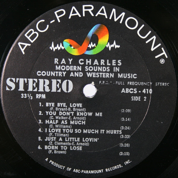 Ray Charles : Modern Sounds In Country And Western Music (LP, Album, RE)