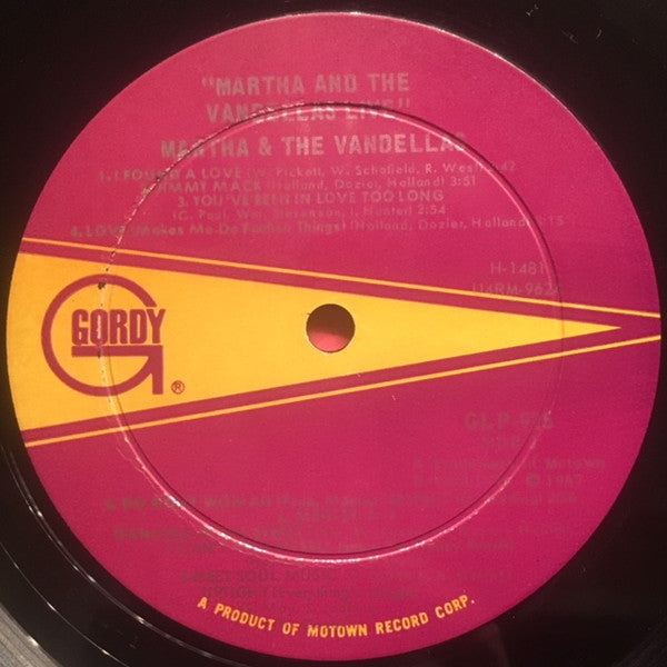 Martha Reeves & The Vandellas : Live! (LP, Album, Mono)