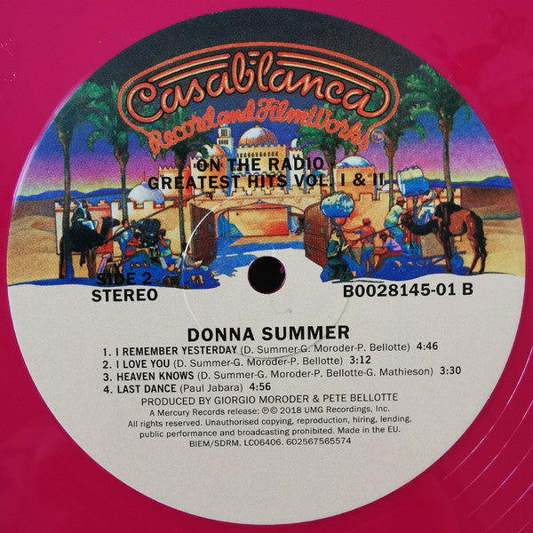 Donna Summer : On The Radio: Greatest Hits Vol. I & II (LP, Pin + LP, Lav + Comp, P/Mixed, RE, Gat)