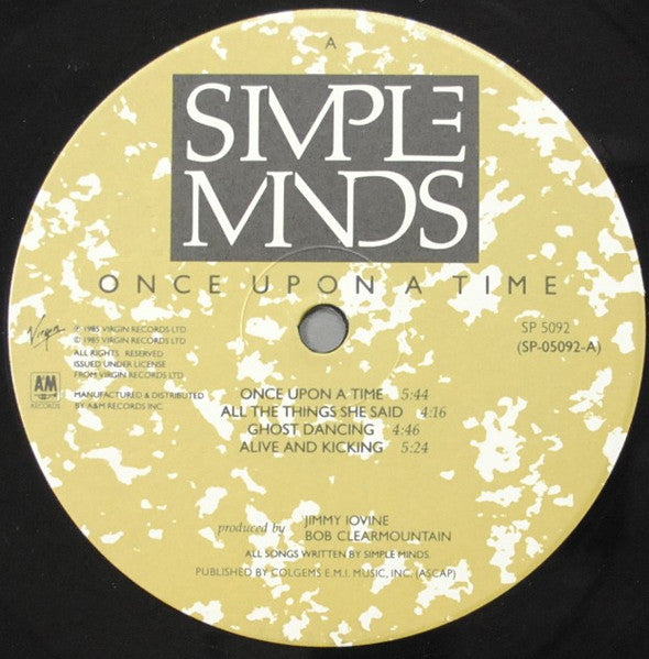 Simple Minds : Once Upon A Time (LP, Album, Ind)
