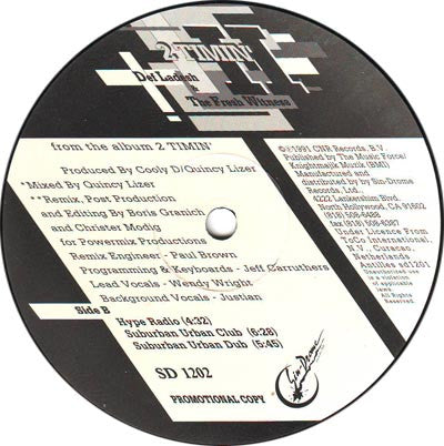 Def La Desh & The Fresh Witness : 2 Timin' (12", Promo)