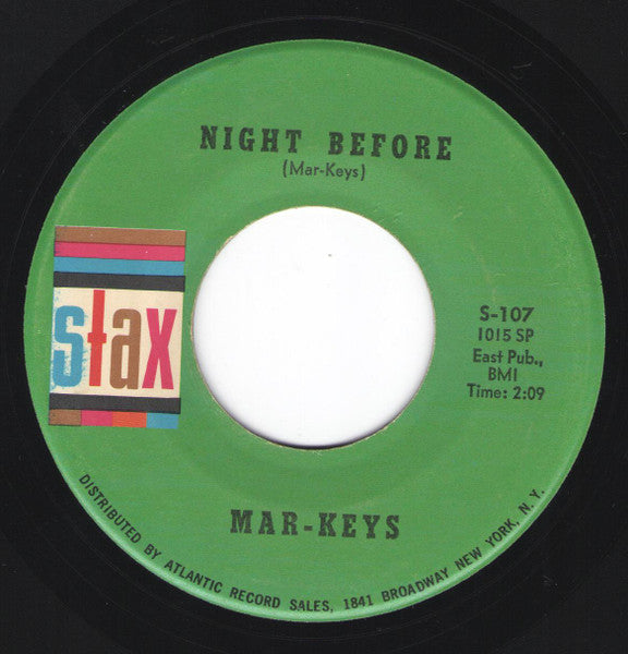 The Mar-Keys : Last Night / Night Before (7", Single, RE, SRC)