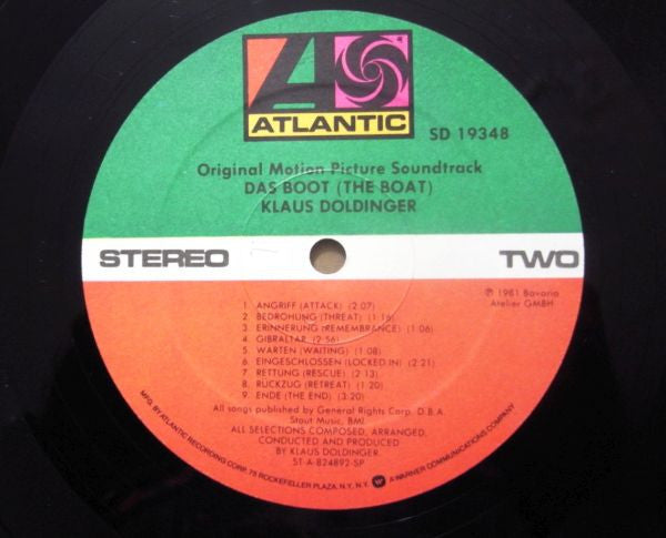 Klaus Doldinger : Das Boot (The Boat) (Original Motion Picture Soundtrack) (LP, Album, Spe)