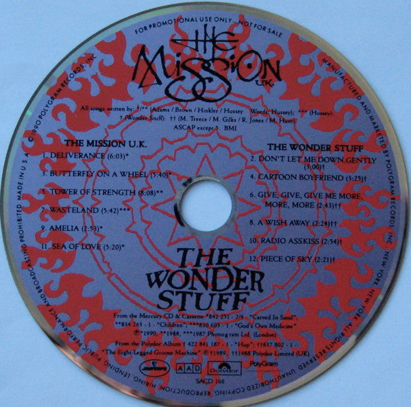 The Mission / The Wonder Stuff : The Deliverance Tour 1990 (CD, Comp, Promo, Smplr)