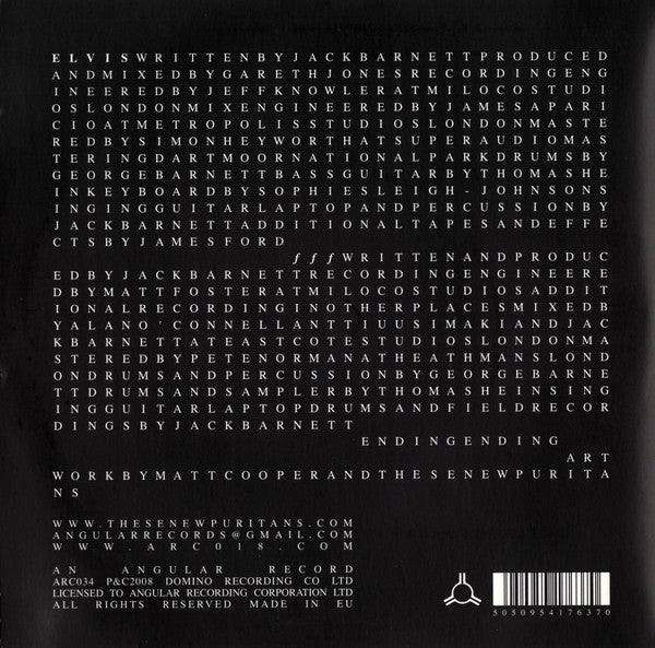 These New Puritans : Elvis (7", Single)