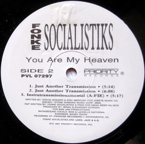 Fonke Socialistiks : You Are My Heaven (12")