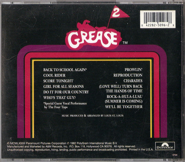 Various : Grease 2 (Original Soundtrack Recording) (CD, Album)