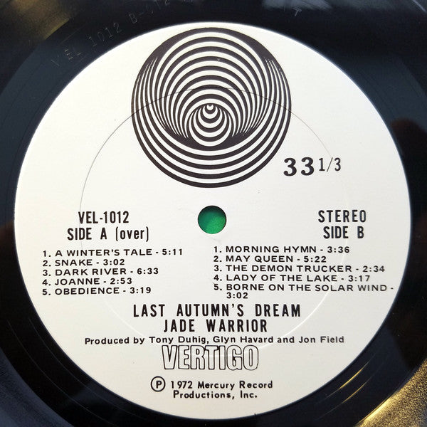Jade Warrior : Last Autumn's Dream (LP, Album, Ter)