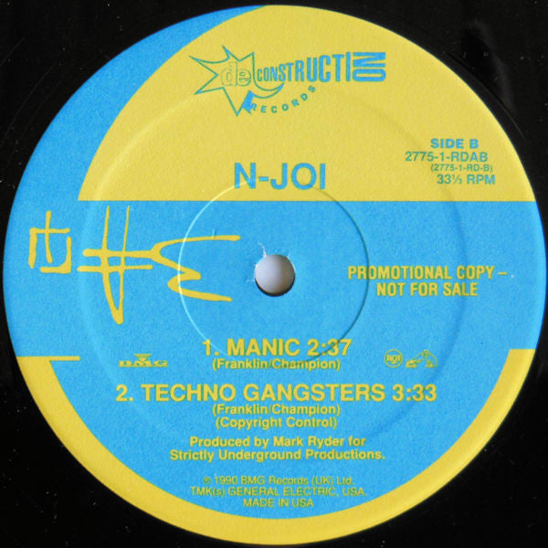 N-Joi : Music From A State Of Mind (12", Single, Promo)