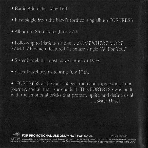 Sister Hazel : Change Your Mind (CD, Single, Promo)