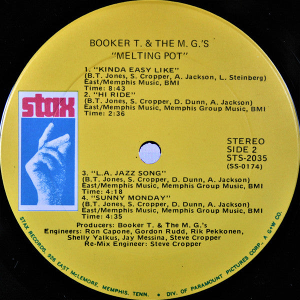 Booker T & The MG's : Melting Pot (LP, Album, Ter)
