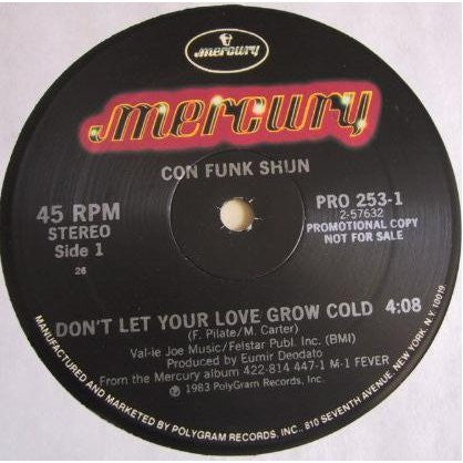 Con Funk Shun : Don't Let Your Love Grow Cold / Lovin' Fever (12", Promo)