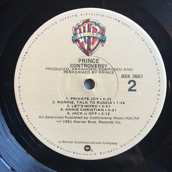 Prince : Controversy (LP, Album, Jac)