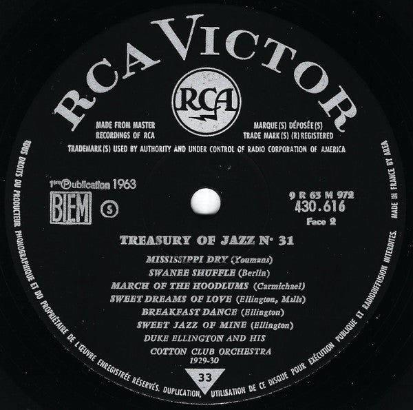Duke Ellington And His Cotton Club Orchestra : Duke Ellington And His Cotton Club Orchestra 1929-30 (LP, Comp, RE)