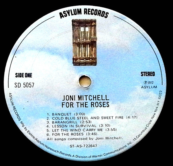 Joni Mitchell : For The Roses (LP, Album, RE, Gat)
