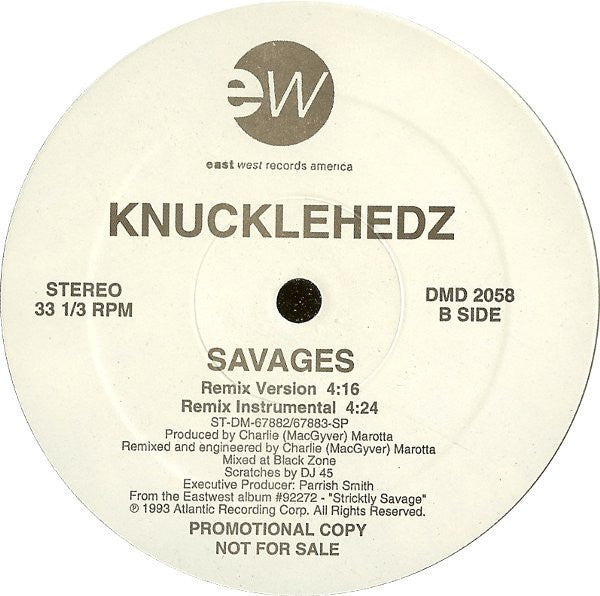 Knucklehedz : Savages (12", Maxi, Promo)