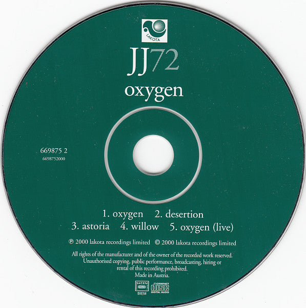 JJ72 : Oxygen (CD, Maxi)