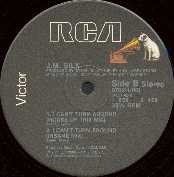J.M. Silk : I Can't Turn Around (12")