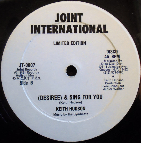 Keith Hudson : Desiree (12", Ltd)