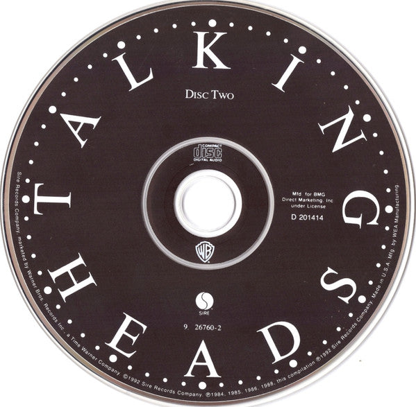 Talking Heads : Popular Favorites: 1984-1992 Sand In The Vaseline (CD, Comp, Club)
