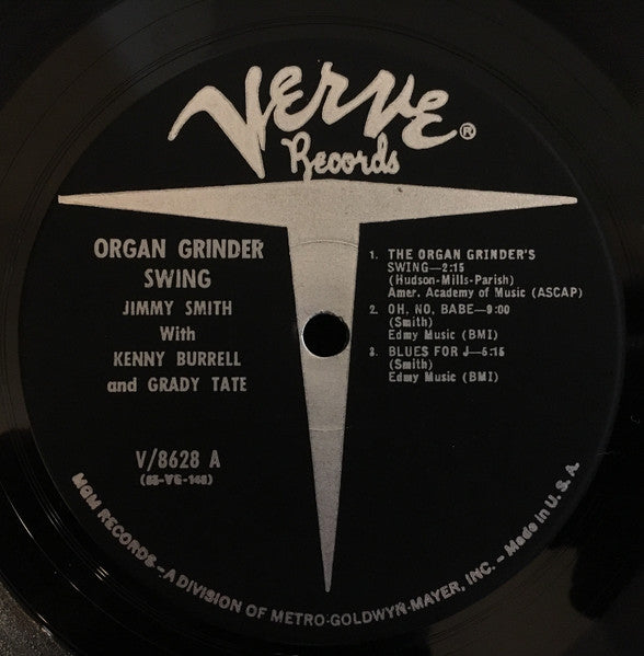 Jimmy Smith Featuring Kenny Burrell And Grady Tate : Organ Grinder Swing (LP, Album, Mono)