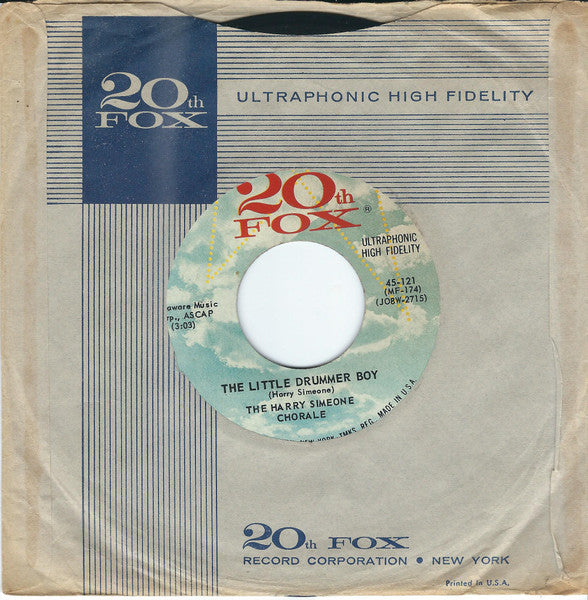 The Harry Simeone Chorale / The Voices Of The Junior Chorale : The Little Drummer Boy / Die Lorelei (7", Single, Ind)