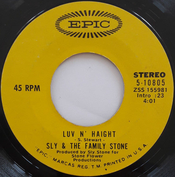 Sly & The Family Stone : Family Affair / Luv N' Haight (7", Single, Styrene, Ter)