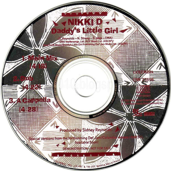 Nikki D : Daddy's Little Girl (CD, Single, Promo)