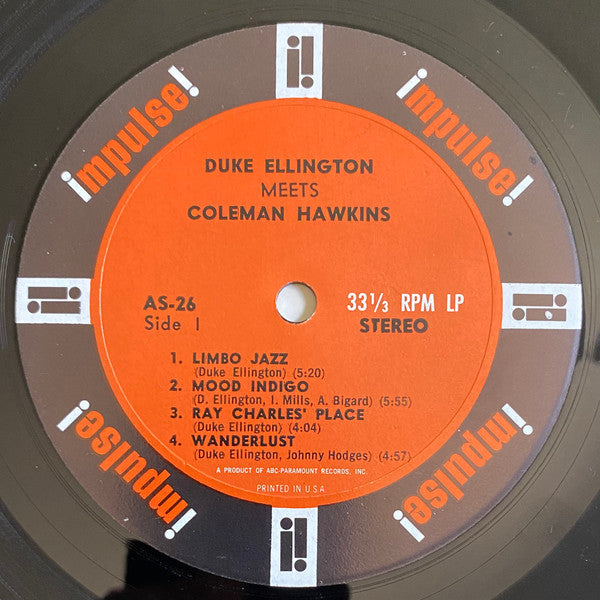 Duke Ellington Meets Coleman Hawkins : Duke Ellington Meets Coleman Hawkins (LP, Album, RP)