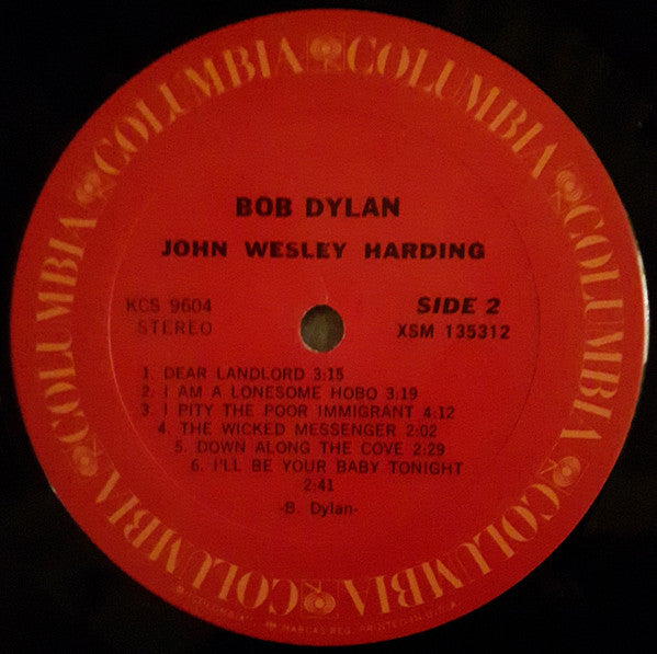 Bob Dylan : John Wesley Harding (LP, Album, RE, Pit)