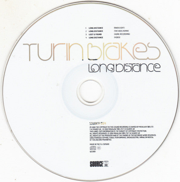 Turin Brakes : Long Distance (CD, Single, Enh, Ltd, CD1)