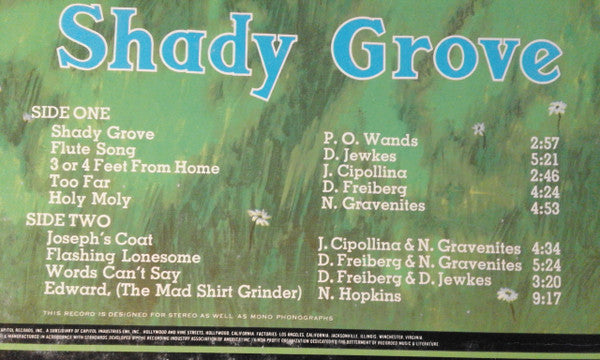 Quicksilver Messenger Service : Shady Grove (LP, Album, RE, Los)