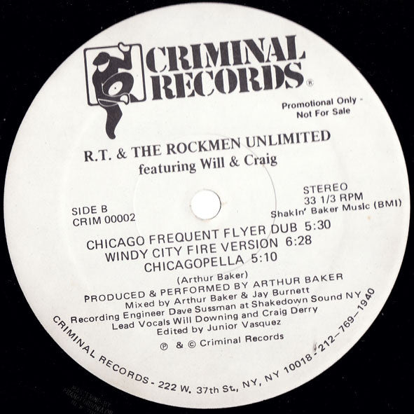 R.T. & The Rockmen Unlimited Featuring Will Downing & Craig Derry : (I Want To Go To) Chicago (12", Promo)