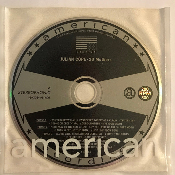 Julian Cope : 20 Mothers (CD, Album, Promo, Adv)