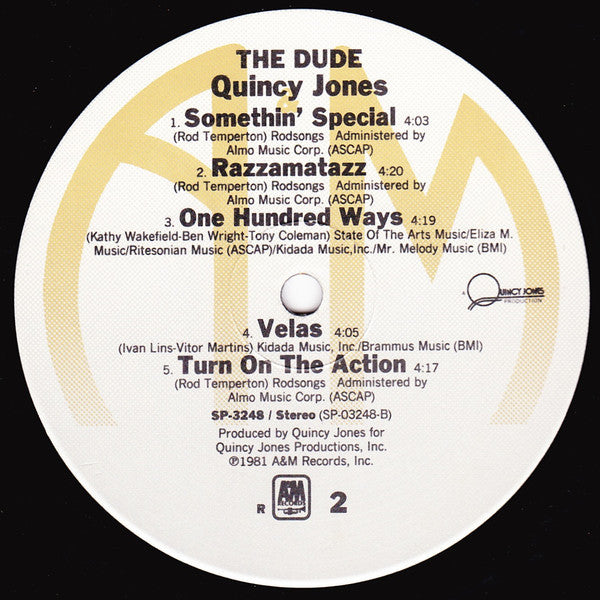 Quincy Jones : The Dude (LP, Album, "R")