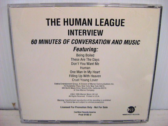 The Human League : The Human League Interview (60 Minutes Of Conversation And Music) (CD, Promo)
