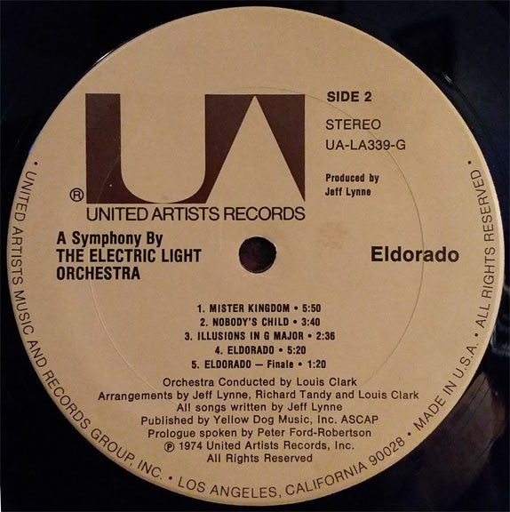 Electric Light Orchestra : Eldorado - A Symphony By The Electric Light Orchestra (LP, Album, RE, Ter)