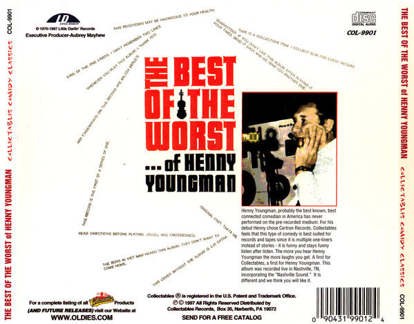 Henny Youngman : Sol Hurok Does Not Present...The Best Of The Worst...Of Henny Youngman (CD, Album)
