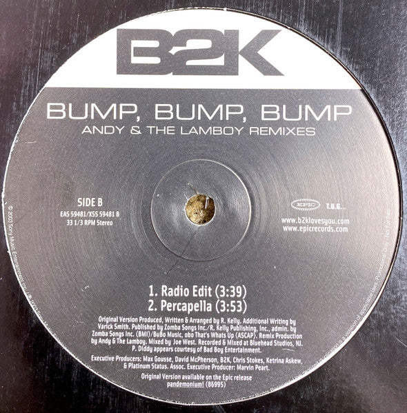 B2K : Bump, Bump, Bump (Andy & The Lamboy Remixes) (12", Promo)