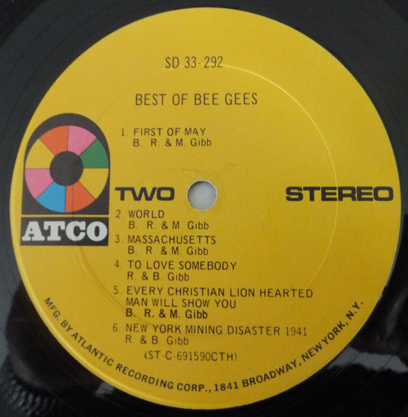 Bee Gees : Best Of Bee Gees (LP, Comp, CTH)