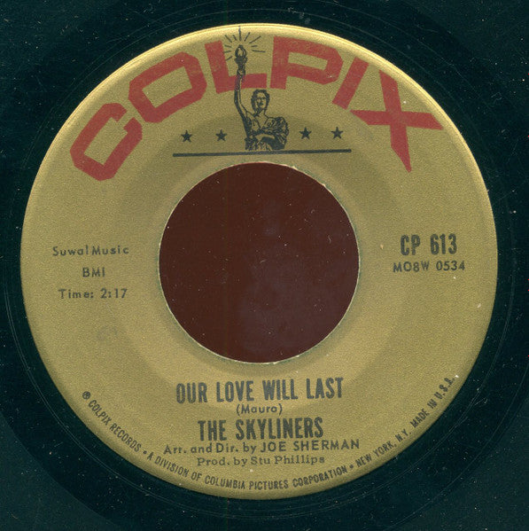 The Skyliners : Close Your Eyes / Our Love Will Last (7")